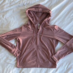 Fabletics Cloud Jersey Pink Hoodie